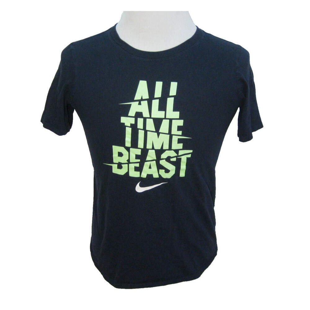 NIKE Boy's (Size XL) Navy Blue Short Sleeve Graphic T-Shirt Athletic 100% Cotton